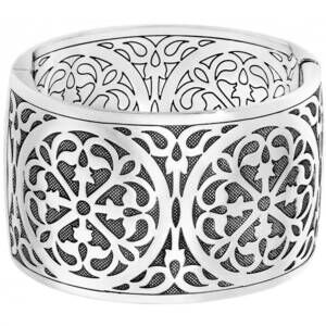 NEW BRIGHTON women's ferrara hinged bangle in silver